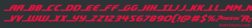 フォントshiningheraldexpandital – 黒い背景に赤い文字