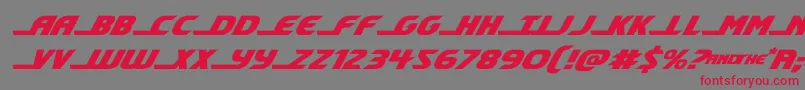 shiningheraldexpandital Font – Red Fonts on Gray Background