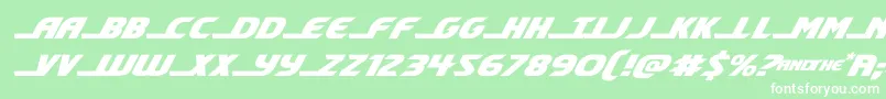 フォントshiningheraldexpandital – 緑の背景に白い文字