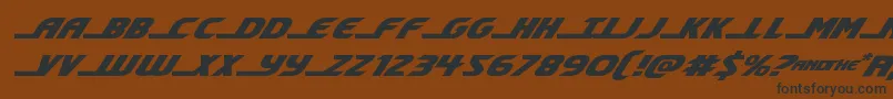 Шрифт shiningheraldexpandital – чёрные шрифты на коричневом фоне