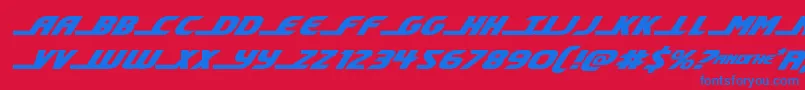 Police shiningheraldexpandital – polices bleues sur fond rouge