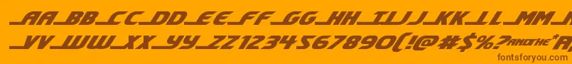 shiningheraldexpandital Font – Brown Fonts on Orange Background