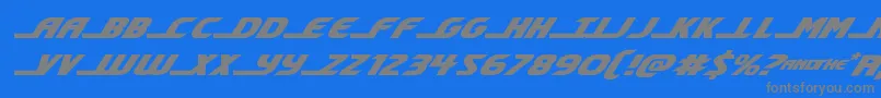 shiningheraldexpandital Font – Gray Fonts on Blue Background