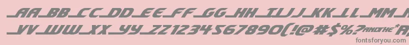 フォントshiningheraldexpandital – ピンクの背景に灰色の文字