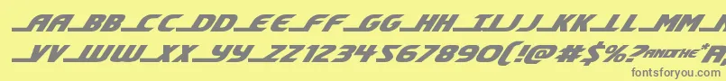 shiningheraldexpandital Font – Gray Fonts on Yellow Background
