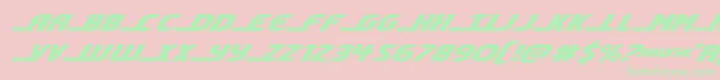 shiningheraldexpandital Font – Green Fonts on Pink Background