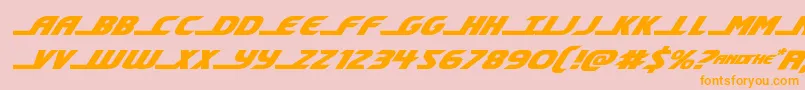 shiningheraldexpandital Font – Orange Fonts on Pink Background