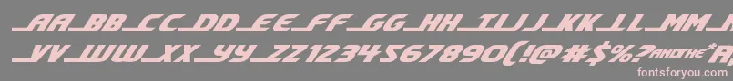 shiningheraldexpandital Font – Pink Fonts on Gray Background