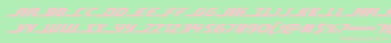 shiningheraldexpandital Font – Pink Fonts on Green Background