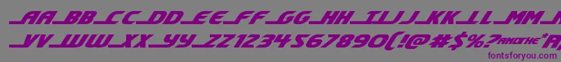 shiningheraldexpandital Font – Purple Fonts on Gray Background