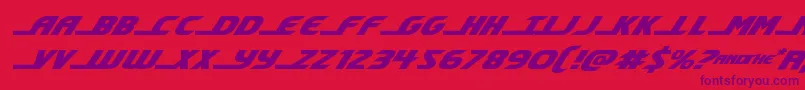 shiningheraldexpandital Font – Purple Fonts on Red Background