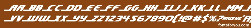 shiningheraldexpandital Font – White Fonts on Brown Background