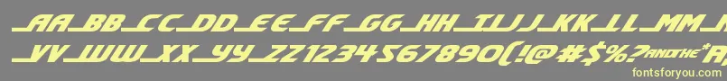 shiningheraldexpandital Font – Yellow Fonts on Gray Background