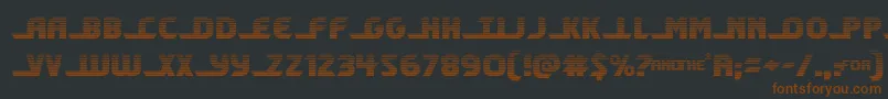 Шрифт shiningheraldgrad – коричневые шрифты на чёрном фоне