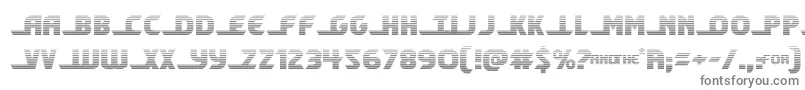 shiningheraldgrad-fontti – harmaat kirjasimet valkoisella taustalla