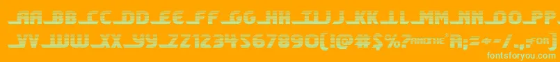 shiningheraldgrad Font – Green Fonts on Orange Background