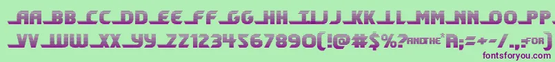 shiningheraldgrad Font – Purple Fonts on Green Background