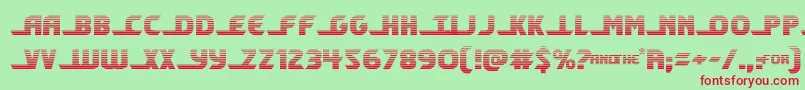 shiningheraldgrad Font – Red Fonts on Green Background