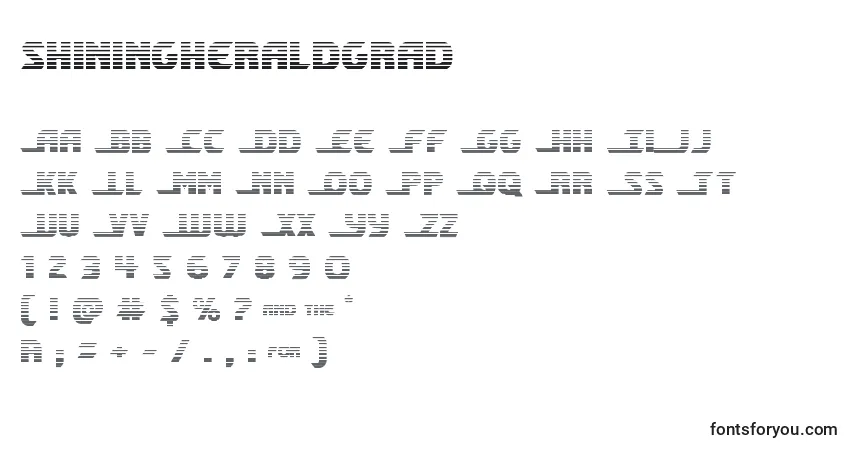 Shiningheraldgrad (140718) Font – alphabet, numbers, special characters