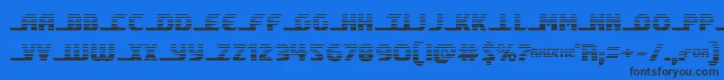 shiningheraldgrad-Schriftart – Schwarze Schriften auf blauem Hintergrund
