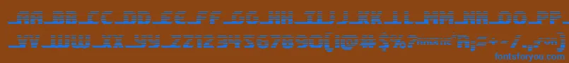 shiningheraldgrad Font – Blue Fonts on Brown Background
