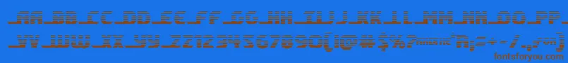 shiningheraldgrad Font – Brown Fonts on Blue Background