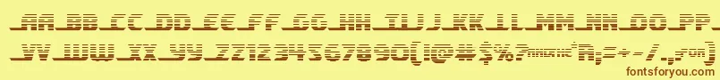 shiningheraldgrad Font – Brown Fonts on Yellow Background