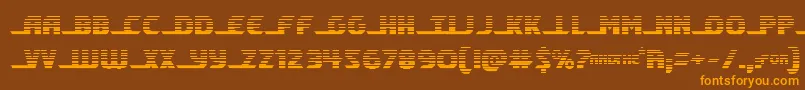 shiningheraldgrad Font – Orange Fonts on Brown Background