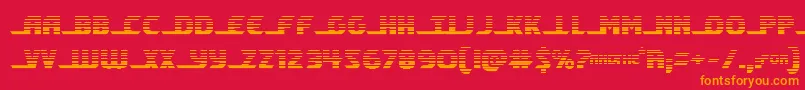 shiningheraldgrad Font – Orange Fonts on Red Background