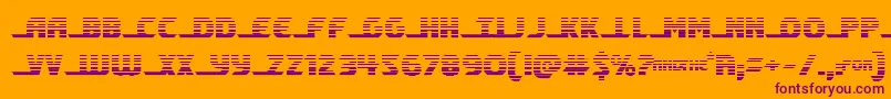 shiningheraldgrad Font – Purple Fonts on Orange Background