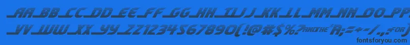 shiningheraldgradital Font – Black Fonts on Blue Background