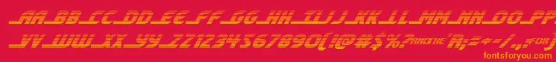 shiningheraldgradital Font – Orange Fonts on Red Background