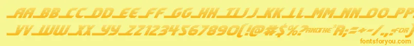 shiningheraldgradital Font – Orange Fonts on Yellow Background