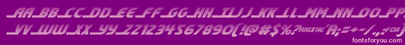 shiningheraldgradital Font – Pink Fonts on Purple Background