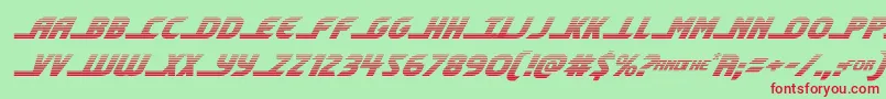 shiningheraldgradital Font – Red Fonts on Green Background