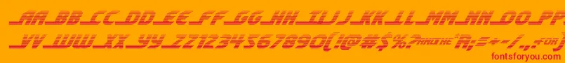 shiningheraldgradital Font – Red Fonts on Orange Background