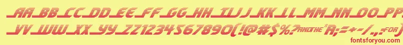 shiningheraldgradital Font – Red Fonts on Yellow Background