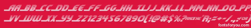 フォントshiningheraldgradital – 赤い背景に白い文字