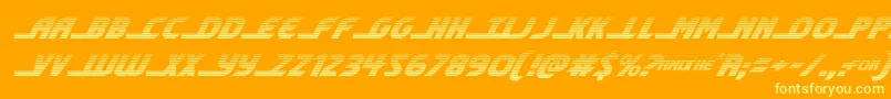 shiningheraldgradital Font – Yellow Fonts on Orange Background