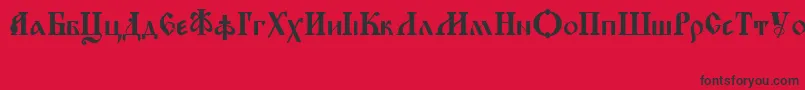 KirillicaWincyr Font – Black Fonts on Red Background
