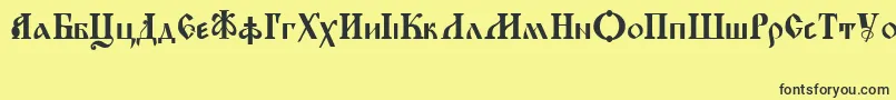 KirillicaWincyr Font – Black Fonts on Yellow Background