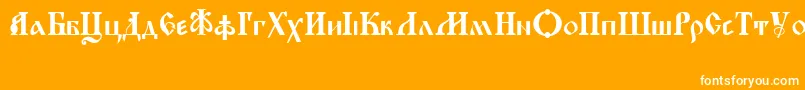 KirillicaWincyr Font – White Fonts on Orange Background