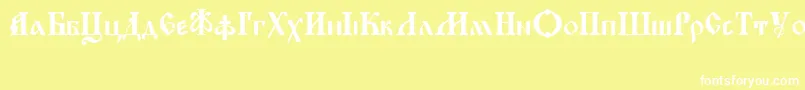 KirillicaWincyr Font – White Fonts on Yellow Background