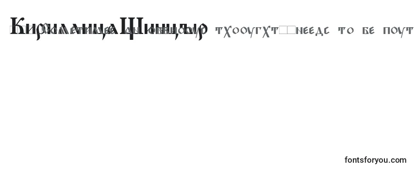 Schriftart KirillicaWincyr