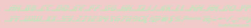 shiningheraldgradital Font – Green Fonts on Pink Background