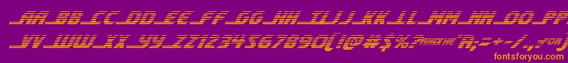 shiningheraldgradital Font – Orange Fonts on Purple Background