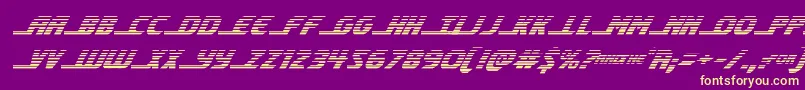 shiningheraldgradital Font – Yellow Fonts on Purple Background