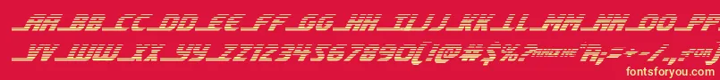 shiningheraldgradital Font – Yellow Fonts on Red Background