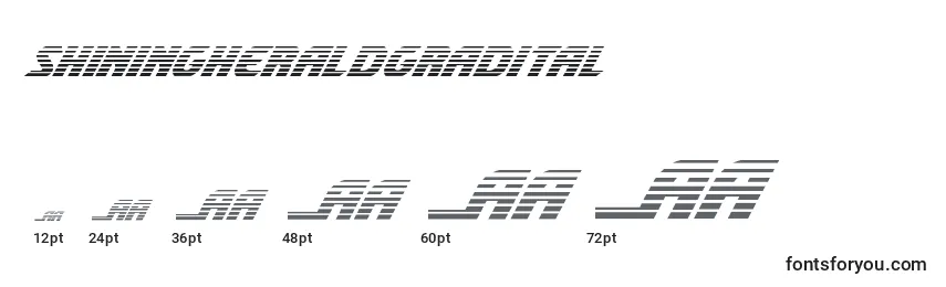 Shiningheraldgradital (140720) Font Sizes