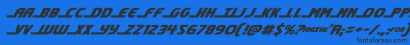 shiningheraldital Font – Black Fonts on Blue Background